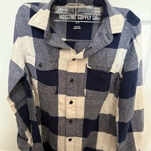 Massimo supply company blue and white flannel - SM
